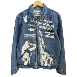 Playboy Pacsun Love Songs Saratoga Festival 22 Denim Harrington Work Jacket S